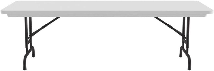 Correll Heavy Duty 30" x 72" Adjustable Height Blow Molded Folding Table - RA3072