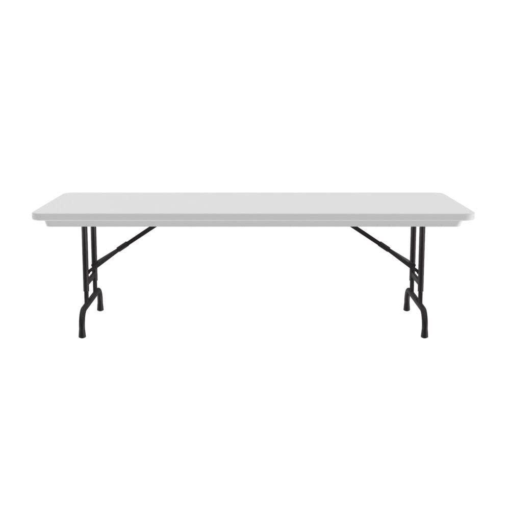 Correll Heavy Duty 30" x 72" Adjustable Height Blow Molded Folding Table - RA3072