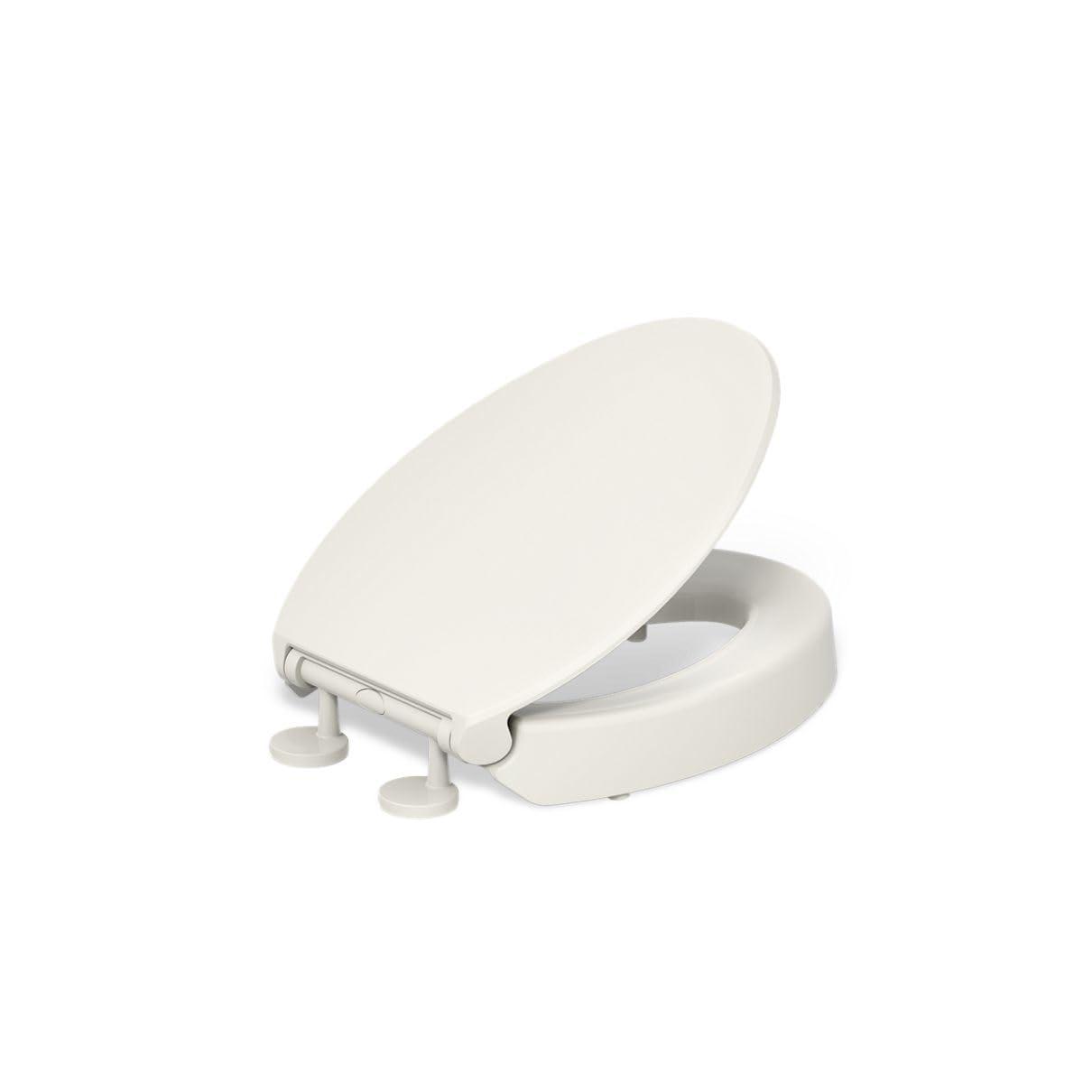 Hyten Elevated Toilet Seat with Quiet-Close Lid and Seat and Grip-Tight Bumpers