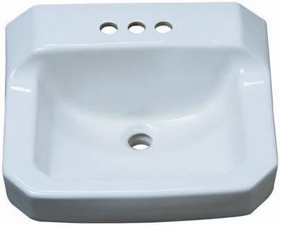 Proflo 17.38'' White Vitreous China Rectangular Bathroom Sink with Overflow