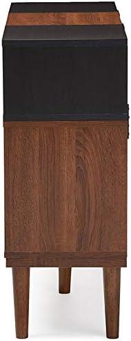 Anderson Mid-century Retro Modern Wood Sideboard Storage Cabinet - Oak/Espresso - Baxton Studio