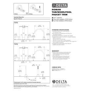 Vero Double Handle Deck Mounted Roman Tub Faucet Trim