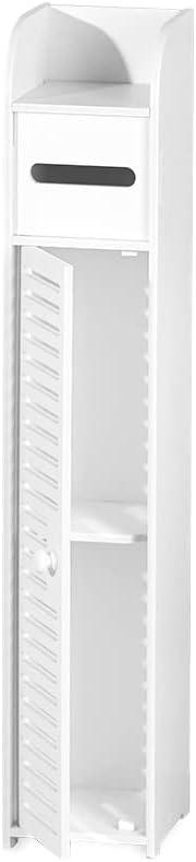 MSR Imports Slim Standing Bathroom Storage Cabinet with Open Out Door