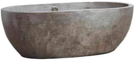 Holas 72" Handcrafted Freestanding Concrete Bathtub