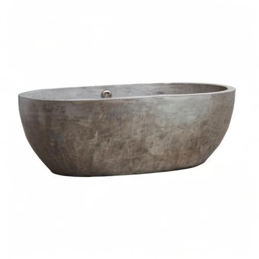 Holas 72" Handcrafted Freestanding Concrete Bathtub