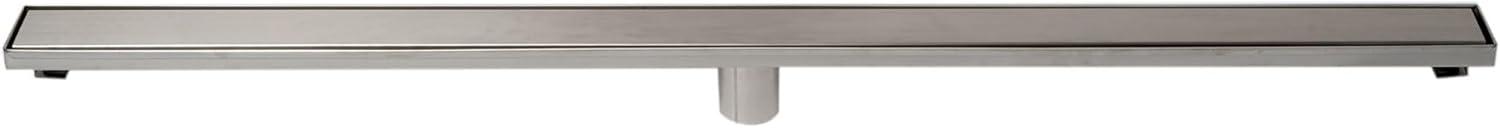 47" Polished Stainless Steel Linear Shower Drain with Solid Cover