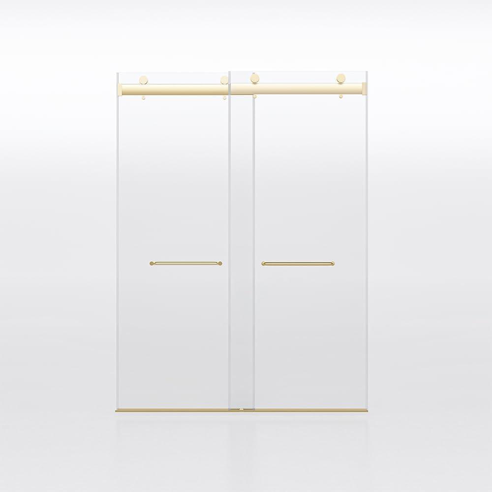 Dimorphos Frameless Sliding Glass Shower Doors with 3/8"(10mm) Clear Tempered Glass 11DD701957Q