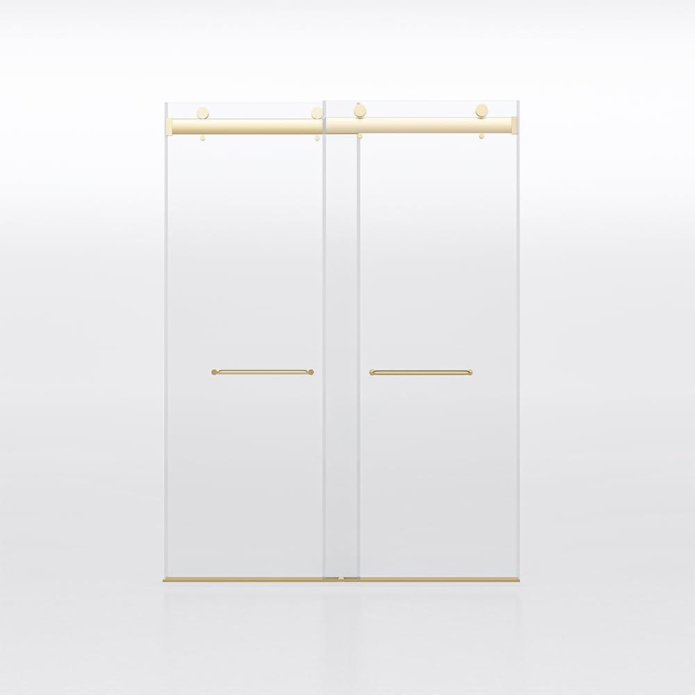 Dimorphos Frameless Sliding Glass Shower Doors with 3/8"(10mm) Clear Tempered Glass 11DD701957Q