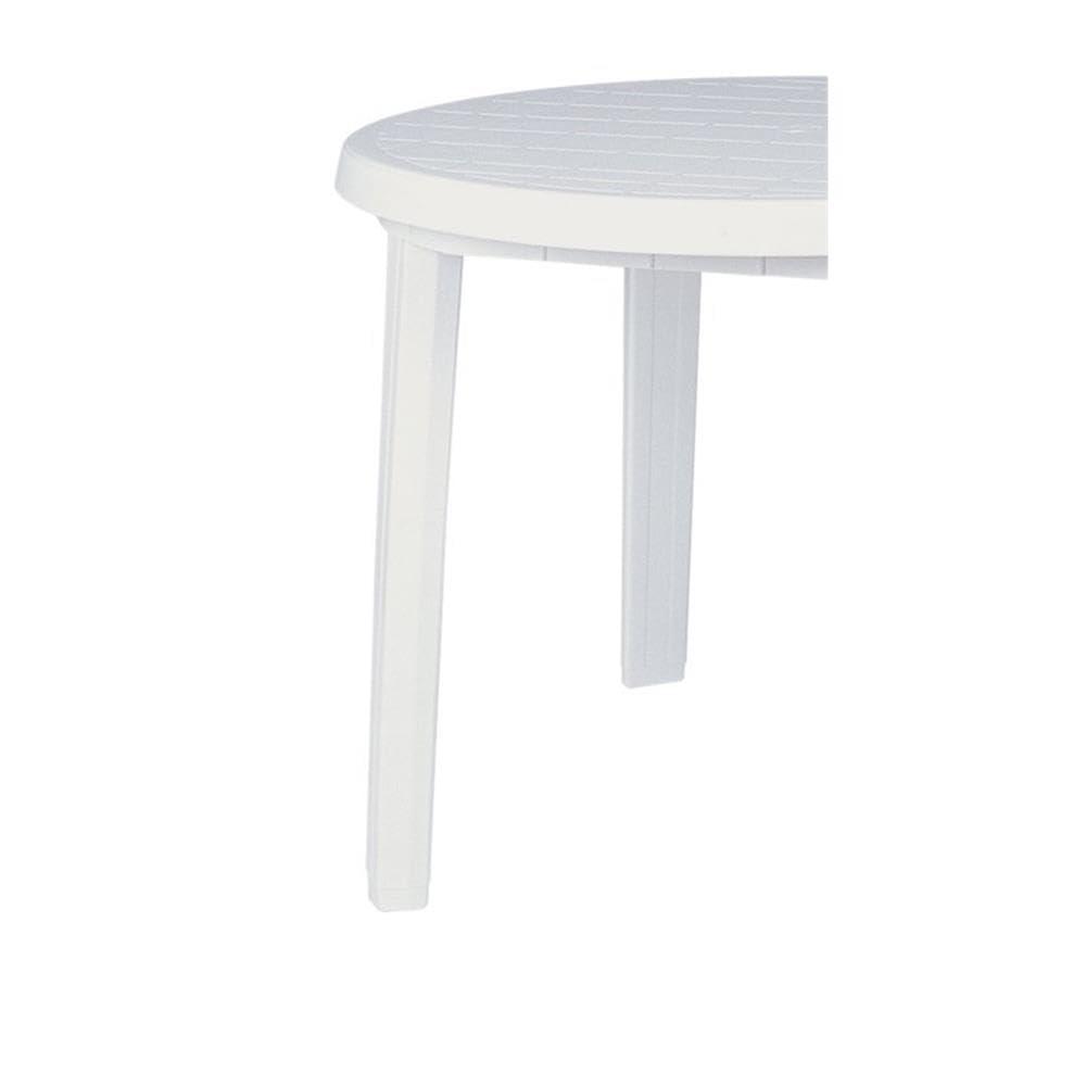 Compamia Ronda 36" Round Resin Outdoor Patio Dining Table in White