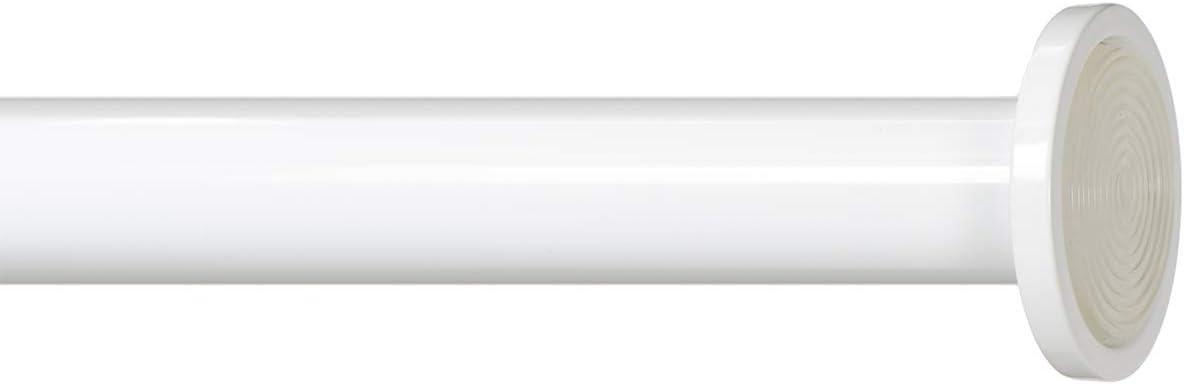 Ivilon Tension Curtain Rod - Hexagonal Spring Tension Rod for Windows or Shower, 24 to 36 Inch, White