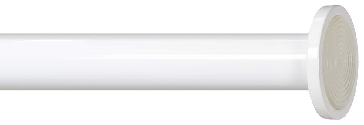 Ivilon Tension Curtain Rod - Hexagonal Spring Tension Rod for Windows or Shower, 24 to 36 Inch, White