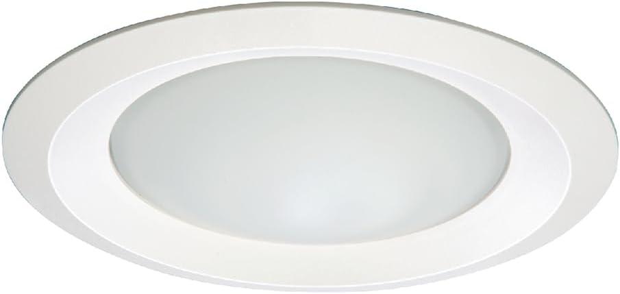 White Frosted Glass 6-Inch Recessed Ceiling Light Trim