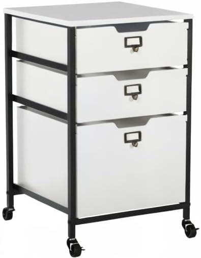 Sew Ready 3-Drawer Mobile Organizer in Charcoal/White