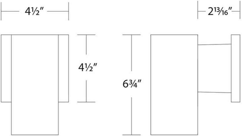 WAC Lighting Cylinder 1-Light LED 3000K Up & Down Aluminum Wall Light in Bronze