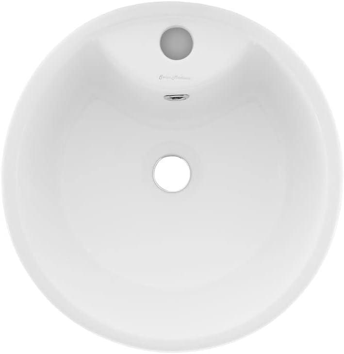 Monaco 33.44" Tall Ceramic Circular Pedestal Bathroom Sink with Overflow