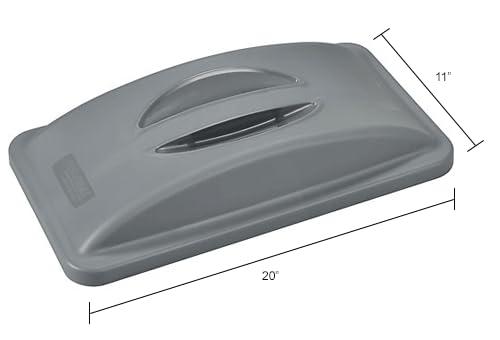 Global Industrial A-PR003GY Solid Recycling Lid with Handle, Gray