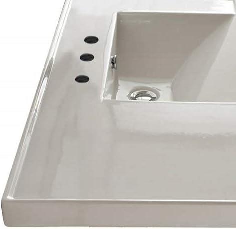 Scarabeo By Nameeks ML 18.5'' Glossy White Vitreous China Rectangular Drop-in, Wall Mount Bathroom Sink with Overflow