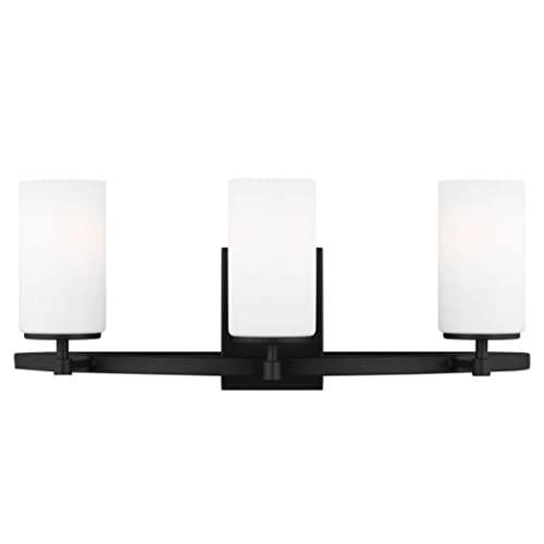 Generation Lighting Alturas 22-in 3 -Light Matte Black Modern/contemporary Vanity light