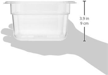 Winco Polycarbonate Food Pan, 1/6 Size, 3.5" Depth