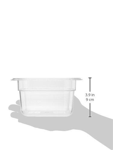 Winco Polycarbonate Food Pan, 1/6 Size, 3.5" Depth