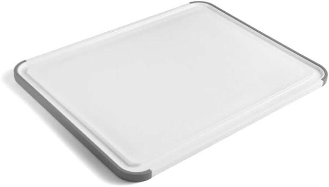 Kitchenaid Classic Nonslip Plastic Cutting Board, 11-inch x14-inch, White