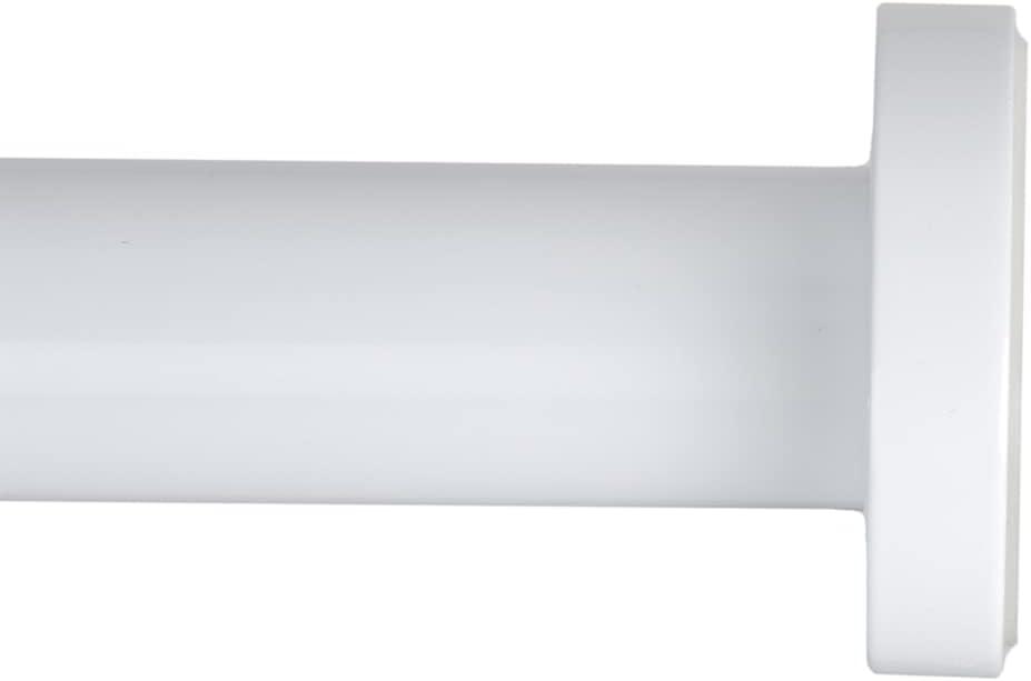 Ivilon Tension Curtain Rod - Hexagonal Spring Tension Rod for Windows or Shower, 24 to 36 Inch, White