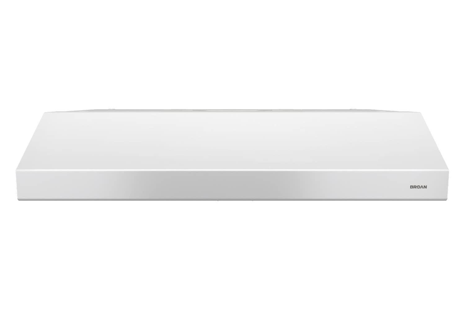 Broan Glacier 30-Inch 300 Max Blower CFM 5 Sones Range Hood BCSD130BL