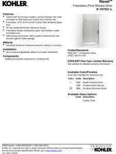 Revel 48'' x 70'' Pivot Shower Door with CleanCoat® Technology