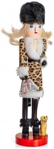 Ornativity Shopping Lady Christmas Wooden Nutcracker - 15 in