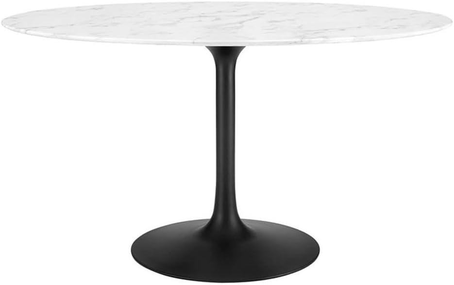 Modway Lippa Oval Artificial Marble Dining Table