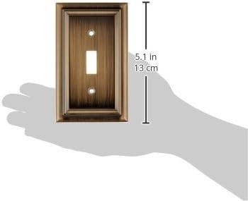 Brushed Brass Single Toggle Cast Metal Wallplate