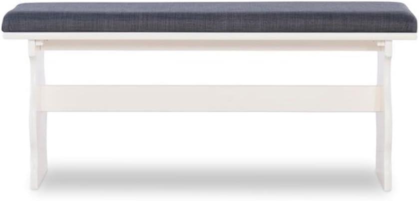 Riverbay Patio Conversation Indoor 3 Piece Kitchen Corner Nook Table Booth Bench Breakfast Dining Set in Charcoal