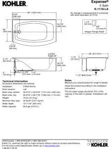 Expanse® 60" x 30" Space-Saving Acrylic Alcove Soaking Bathtub