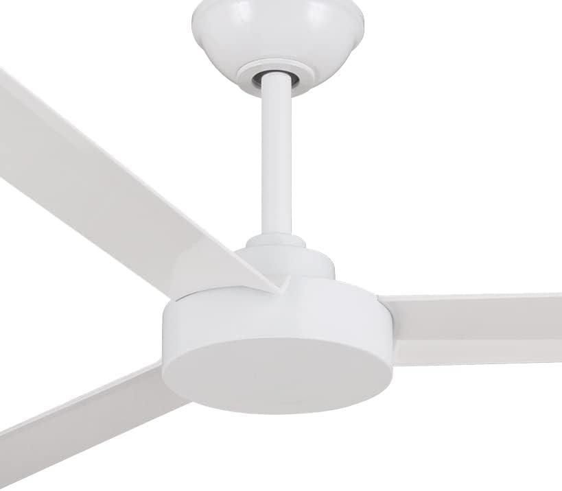 52" Minka Aire Modern 3 Blade Indoor Ceiling Fan Flat White for Living Room Kitchen Bedroom Family Dining Home House Office