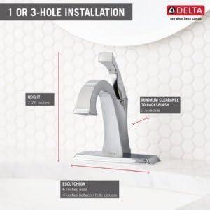 Dryden Single Hole Bathroom Faucet with Drain Assembly, Single Handle Bathroom Sink Faucet