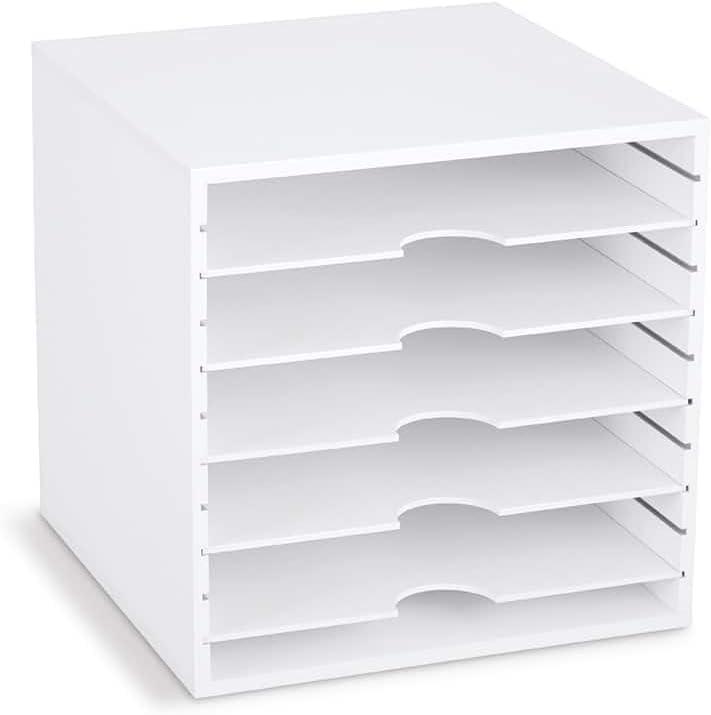 White Adjustable Modular Panel Cube Organizer