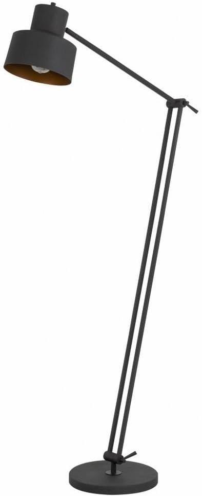 Cal Lighting 60W Davidson metal floor lamp with weighted base, adjustable upper and lower arms. On off socket switch