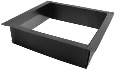 Sunnydaze Outdoor Heavy-Duty Steel Portable Above Ground or In-Ground Square Fire Pit Liner Ring - 36" - Black