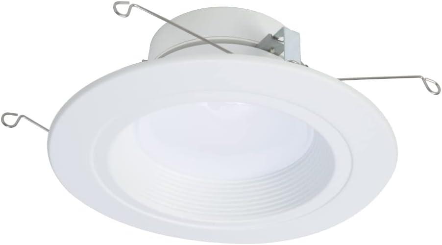 Matte White Aluminum 7.25" LED Baffle-Trim Ceiling Light, Energy Star