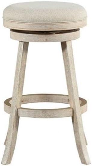 29" Fenton Driftwood Counter Height Barstool Hardwood Ivory - Boraam