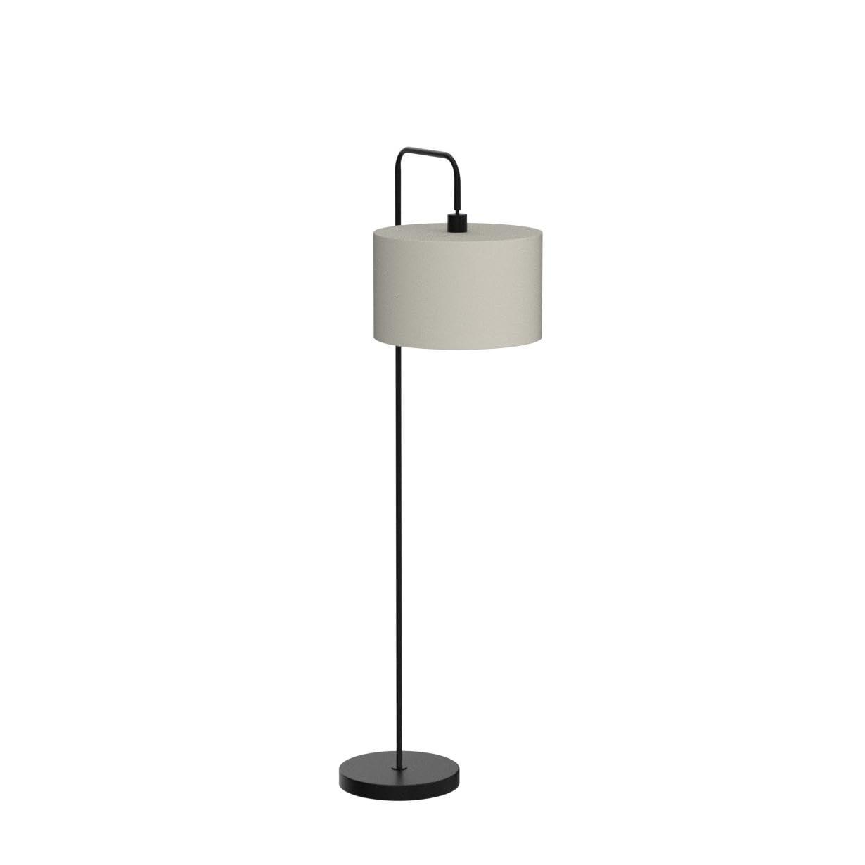Globe Electric Barden 58" Dark Bronze Floor Lamp with Beige Fabric Shade, 67395