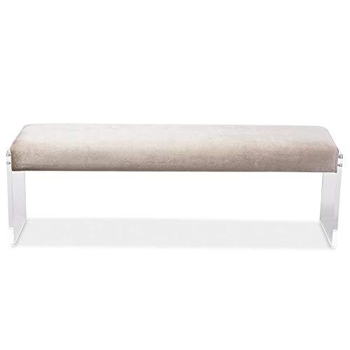 Polyester Blend Upholstered Bench