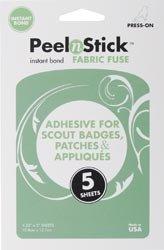 Peel n Stick Fabric Fuse Sheets, 4.25" x 5", 5 Count