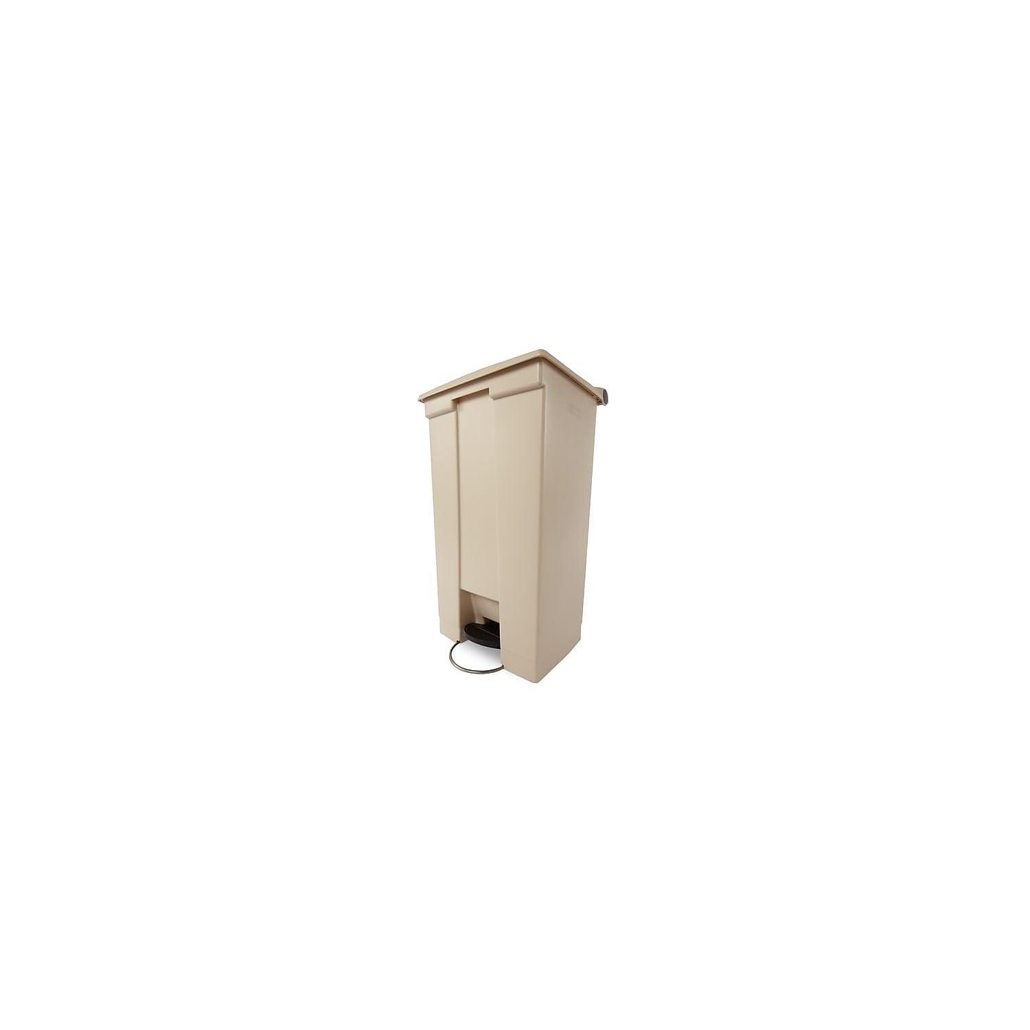 Rubbermaid Commercial Legacy Step-On Receptacle, 23 gal, Polyethylene, Beige