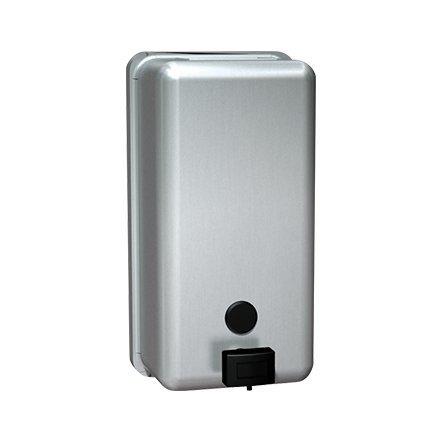 Vertical Stainless Steel Wall-Mounted Push-Style Soap Dispenser