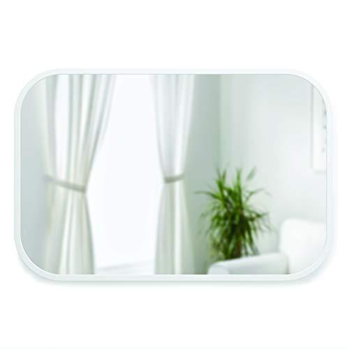 Modern Black Rubber Rim Full-Length Rectangular Mirror