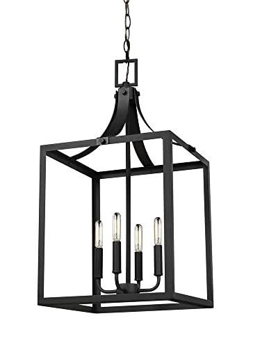 Labette 4-Light Black Hall-Foyer Hanging Pendant