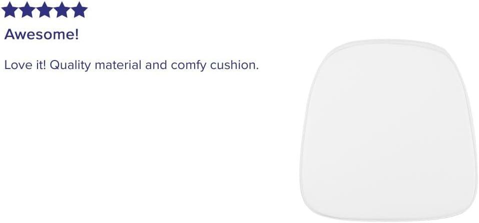 Flash Furniture Soft Snow White Fabric Chiavari Chair Cushion