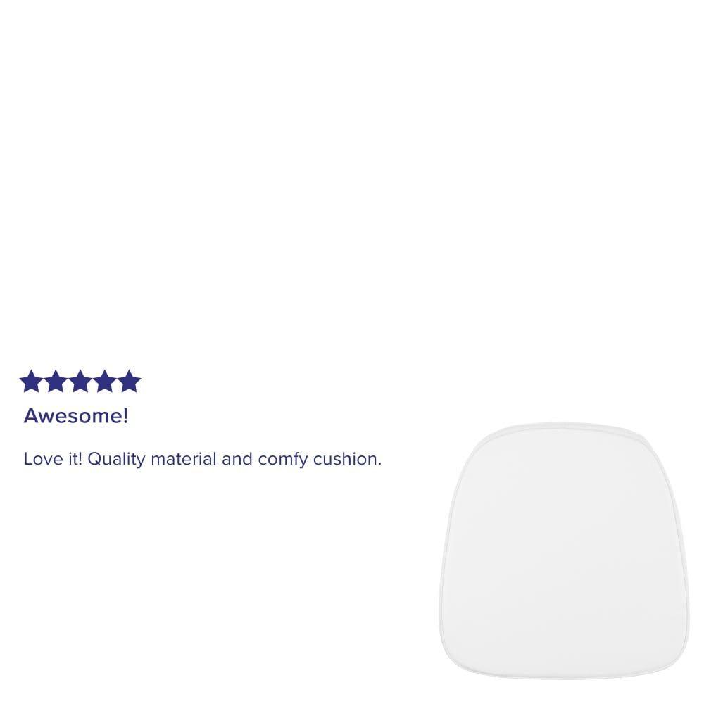 Flash Furniture Soft Snow White Fabric Chiavari Chair Cushion