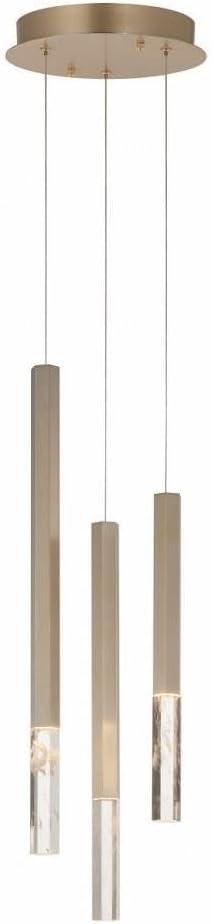 23.75 Inch 15W 3 Led Pendant-Gold Finish Et2 Lighting E11023-95Gld